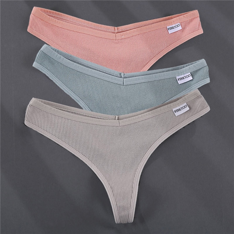 Women's Solid Color Summer G-Strings Set