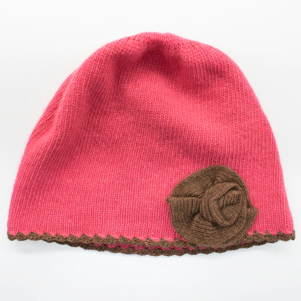 KIDS HAT WITH CONTRAST FLOWER