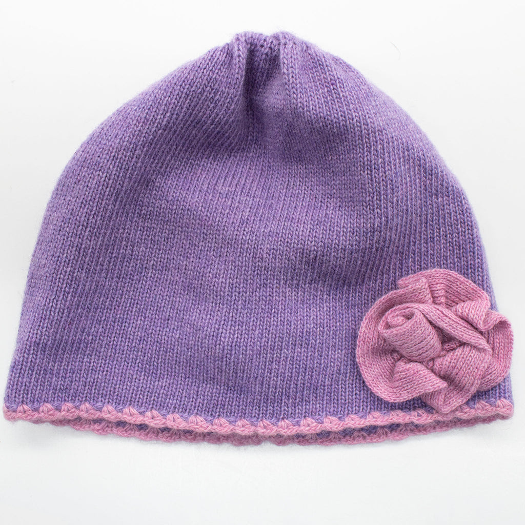 KIDS HAT WITH CONTRAST FLOWER