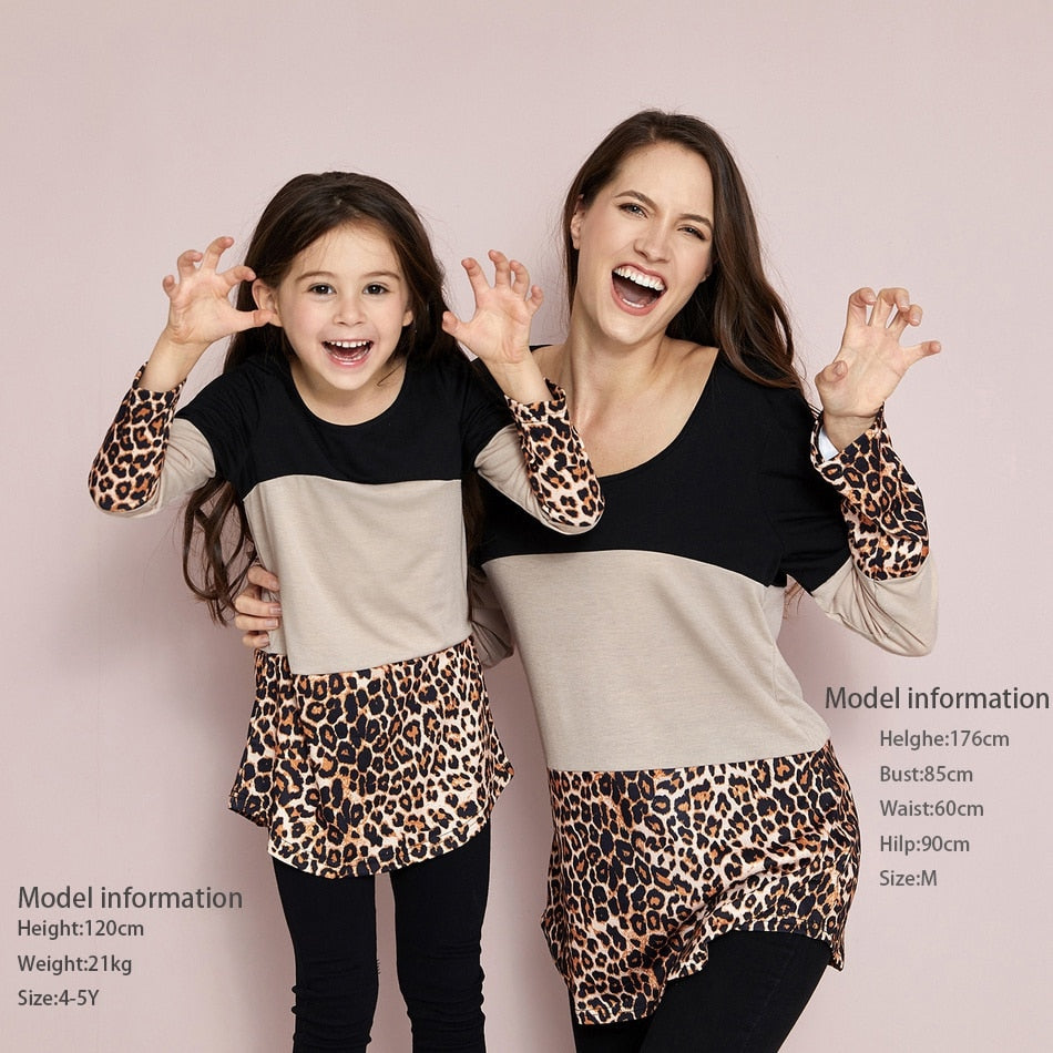 Matching Leopard Print Mommy and Daughter Set