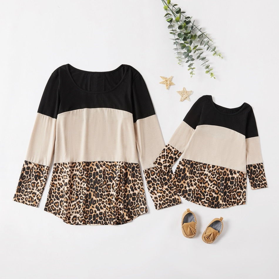 Matching Leopard Print Mommy and Daughter Set